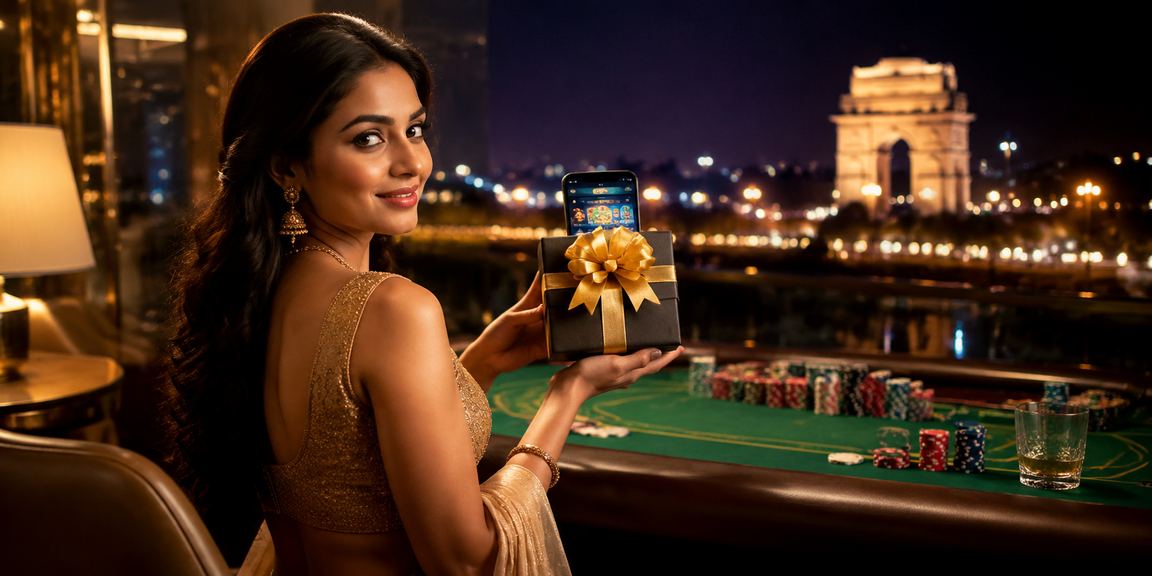 Responsible gaming awareness concept with Indian player
