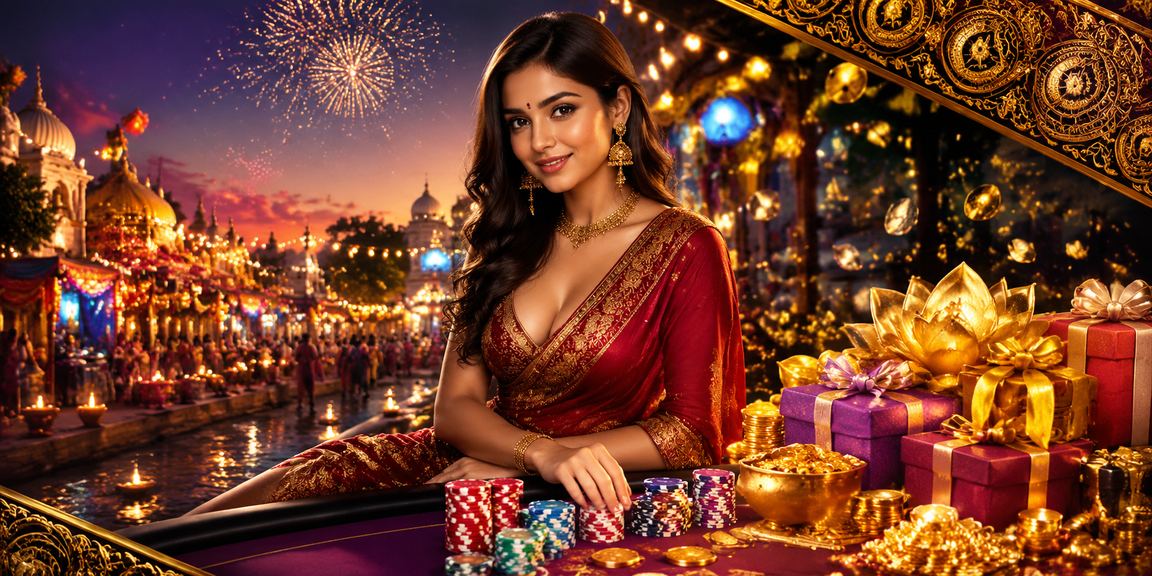 Indian player registering on 713359 with bonus offer at night market backdrop